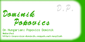 dominik popovics business card